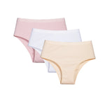 3Pcs/Set Women Cotton Panties High Waist Soft Stretch Briefs Female Underpants Solid Color Comfort Underwear Sexy Lingerie S-L