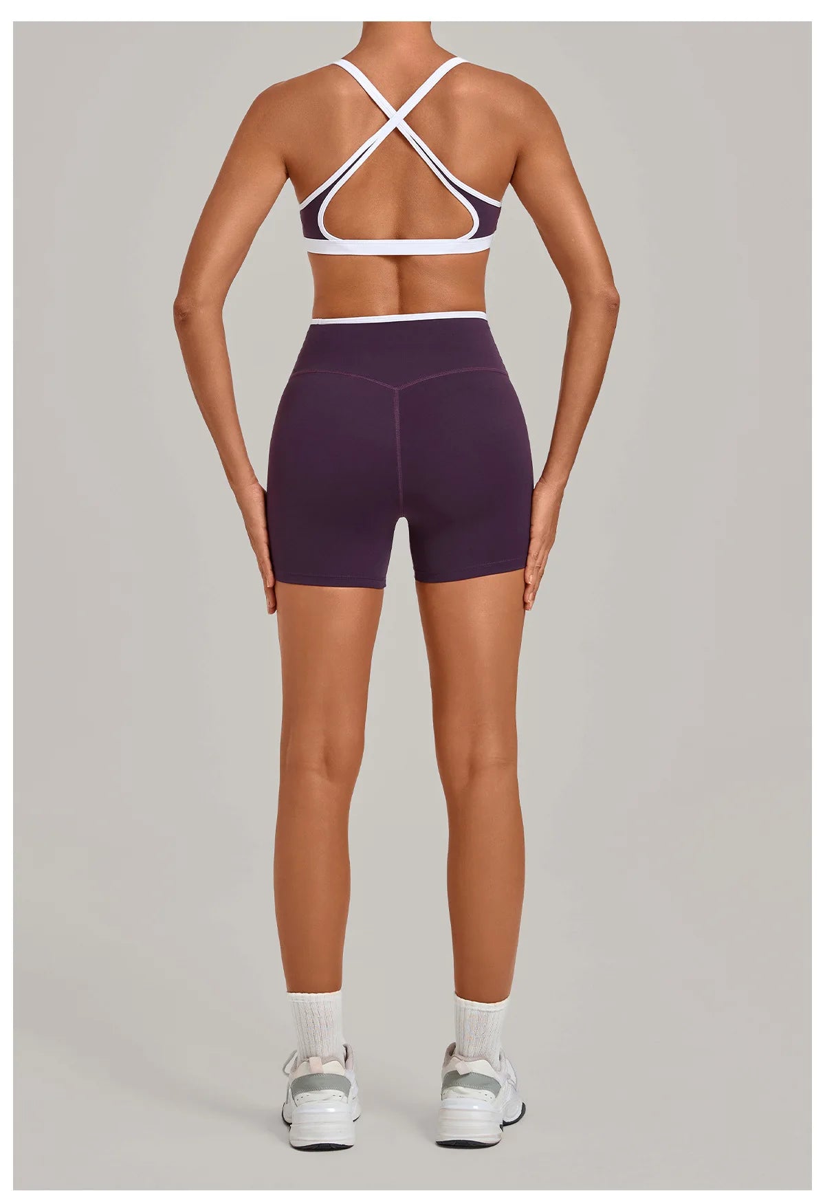 Summer Yoga Set 2Pcs Women's Tracksuit Back Cross Sports Bra Sportswear High Waist Butt-Lifting Fitness Pants Workout Top Suit