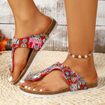 Summer Women Slippers Clip Toe Platform Beach Flat Flip Flops Ladies Sequins Slippers Non-Slip Women Sandals