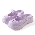 Fashion Mary Jane Garden Shoes Woman Platform Slippers Cute DIY Thick Sole Girls Summer Indoor Beach Slides Ladies Footwear