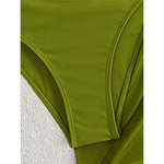 XS - L 6 Colors With Skirt Cut Out Women Swimwear Bandeau Metal Ring Bather Bathing Suit Swim One Piece Swimsuit Female K8108