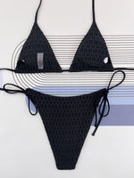 Sexy Extrem Bikini 2026 Women Hot Pink Cut Out Ribbed Push Up Thong Swimsuit Brazilian Bathing Suit Tie Side G String Swimwear