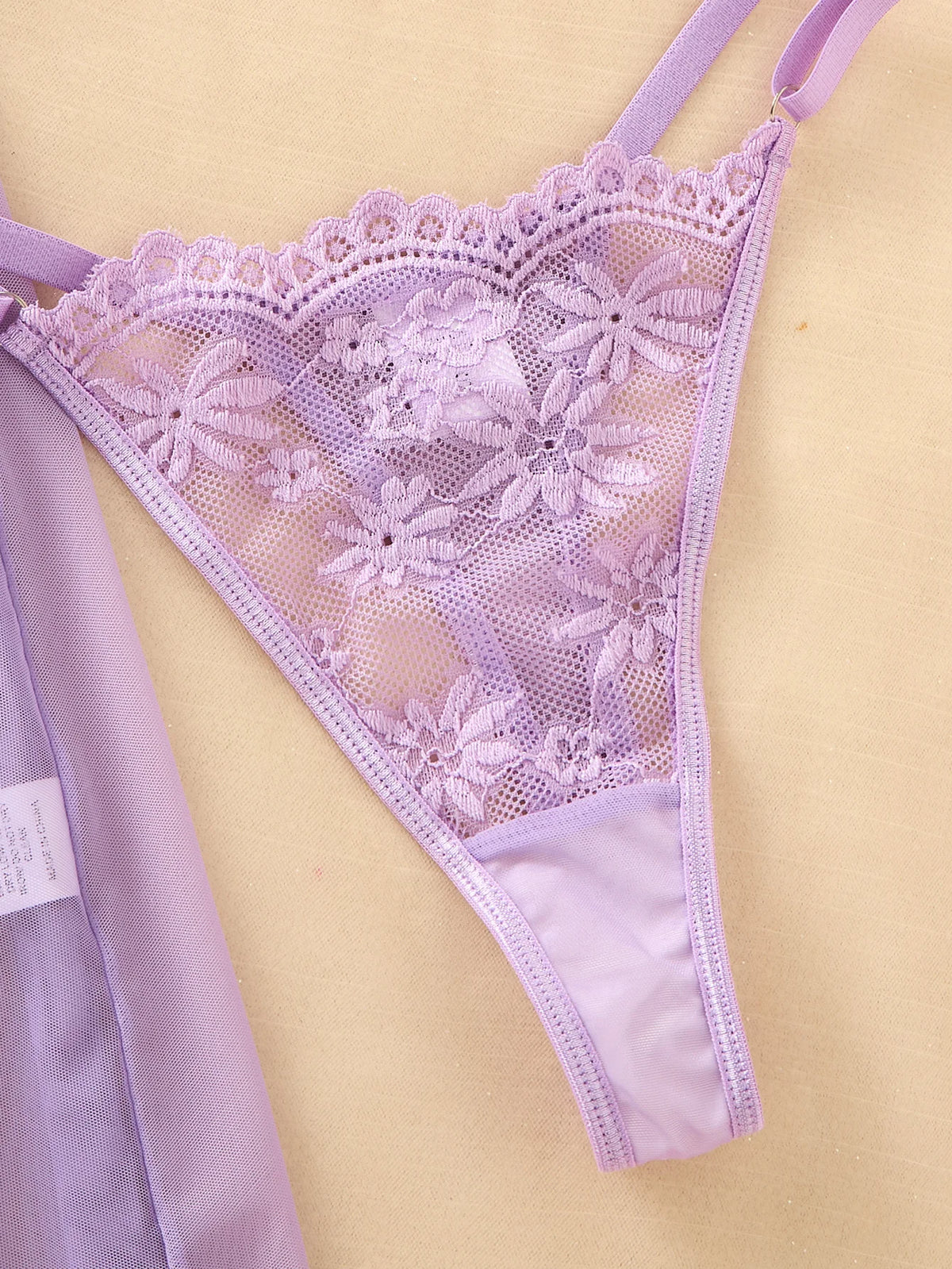 Girls limited edition purple floral embroidery nightgown .Lightweight sheer lace halter dress for ladies,sexy home wear