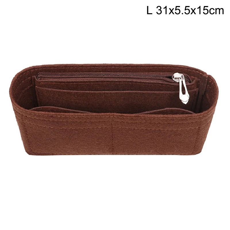 1PC Felt Insert Bag Organizer, Makeup Organizers, Liner Perfect for Brand Women's Handbags For And Cosmetic Bags〔Nest〕