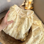 Women's Pajama 2 Piece Set Spring/Autumn Long Sleeve Sleepwear Cartoon Print Women's Pajamas Soft Homewear 100% Cotton 2026
