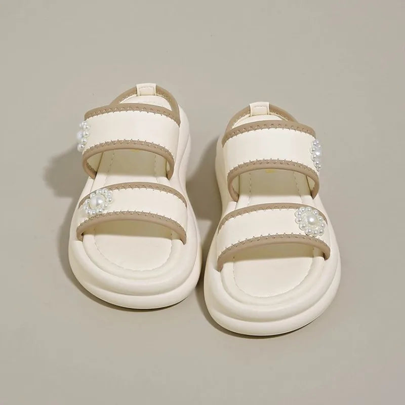 Sandals For Women 2026 Women'S Summer Fashion Sweet Open Toe Slippers Thick Bottom Casual Comfortable Beach Platform Sandals