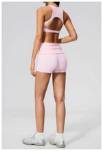 Tight Yoga Clothes Women Speed Drying Shock-absorbing Sports Vest Fitness Suits Outwear Gym Flip Waist Shorts Workout Clothes