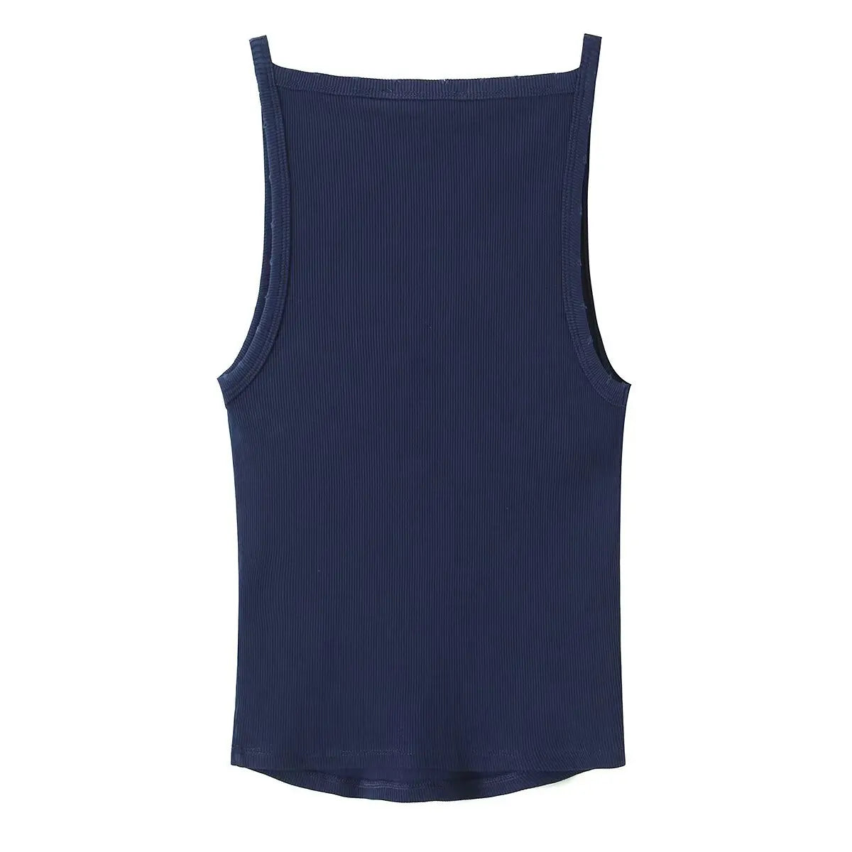 Women's Fashion Halter Neck Top Solid Color Round Neck Women Ribbed Slim Fit Wide Strap Sleeveless Top Casual Basic Tops WCQ7