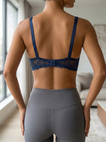1PCS Floral Lace Woman Bra Mesh Push Up Bra French Underwire Underwear Comfortable Thin Cup Bra Women
