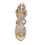 Women's Sandals Summer New Style Fashion Fish Mouth Open Toe Buckle Thick Heel High Heel Women's Shoes Plus Size 33-43 High 11cm