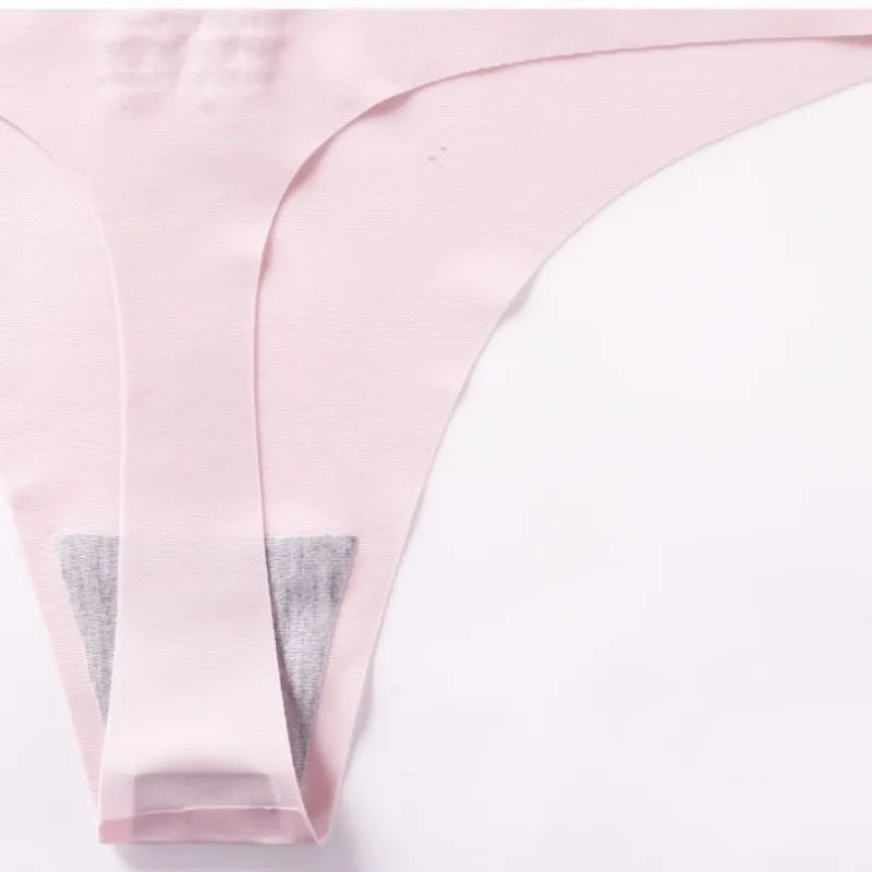 10Pcs/Set Panties G-string Women Seamless Ice Silk Underwear Female Bikini Lingerie Soft Sports Thongs Low Waist Pantys