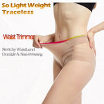 2Pcs/Set Women's Ice Silk Tummy Control Panties Mid Waist Mesh Splice Shaping Briefs Butt Lifter Slimming Soft Underwear M-3XL