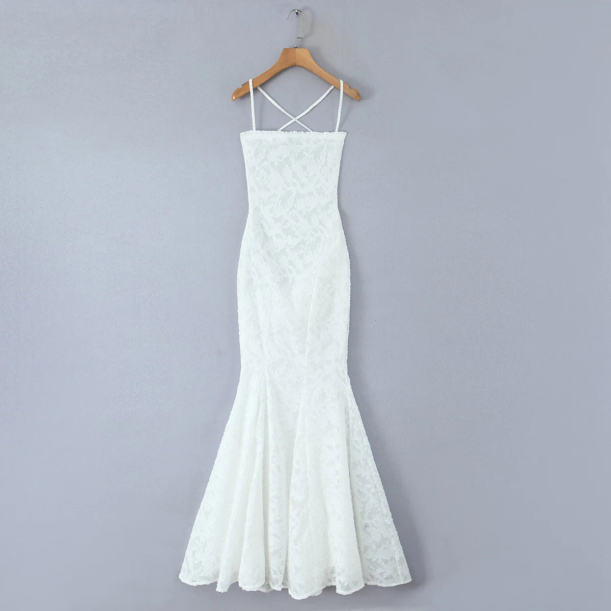 Backless Lace Up Trumpet White Party Dress Vestidos Para Mujer Sexy New in Long Dresses 2025 Spring Summer Elegant Sundress
