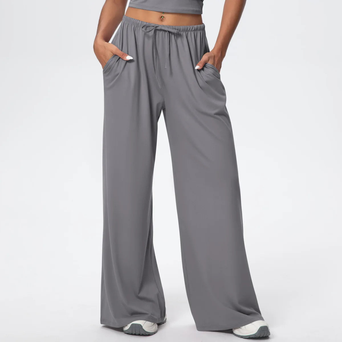Women's Seamless Yoga Pants Sports Fitness Gym High Waist Hip Lifting Training Straight Leg Pants Running Workout Pants