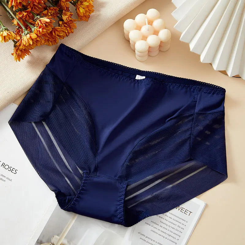 1 Pcs Women Panties Plus Size 3XL 4XL High Waist Sexy Hip Lift Briefs Seamless Lace Breathable Solid Silk Panty Female Lingerie