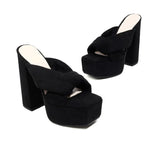 2026 New Europe and America Style Leopard Print Slippers Comfort Platform High Heel Sandals 14.5CM Summer Women Outdoors Shoes