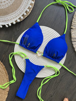 Metal Heart-shaped Halter Brazilian Bikini Female Swimsuit Women Thong Swimwear Two-pieces Bikini Set Bather Bathing Suit Swim