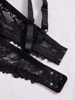 3PCS Lace Trim Women's underwear set Underwire Push up Bra for Women Bow & Rhinestone Comfort Daily Lingerie Set A B C Cup