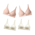 4Pcs/Set Seamless Bras For Women Non-wire Bra Push Up Deep V Underwear Female Invisible Padded Brasiere Sexy Lingerie