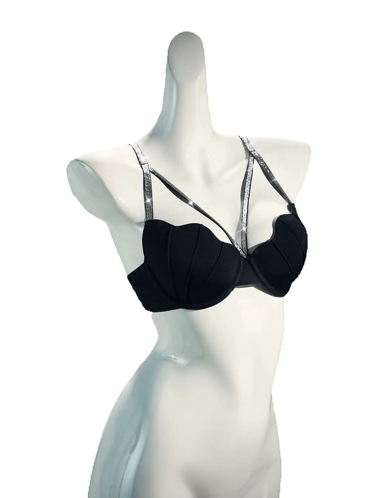 Sexy Shell Cup Push up Bra Women Rhinestone Adjustable Straps Underwire Brassiere Stylish & Comfortable Lingerie