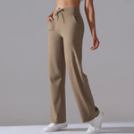 New Yoga Straight Leg Sweatpants Straight Leg Women's Loose Tracksuit Pants Wide Leg Outdoor Gym Running Casual Tracksuit Pants