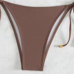 Brown Swimwear String Halter Bandeau Bikinis Sets Micro Thong Sexy Swimsuit Women Back Knotted Bathing Suit Bikini Mujer 2026