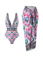 2026 Printed Swimsuit One Piece & Beach Dress Sexy Swimwear Women Bathing Swimming Swim Suit Padded Beachwear Summer