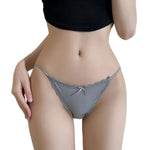 3Pcs/Set Sexy Women Brazilian Panties Ice Silk Briefs Female Underpants Seamless Underwear Lace Trims Low Rise Briefs M-XL