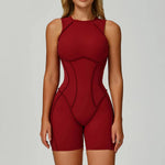 New Seamless Yoga Jumpsuits Sports Fitness Hip-lifting Backless Shorts One-piece Workout Gym Leggings Tracksuits for Women
