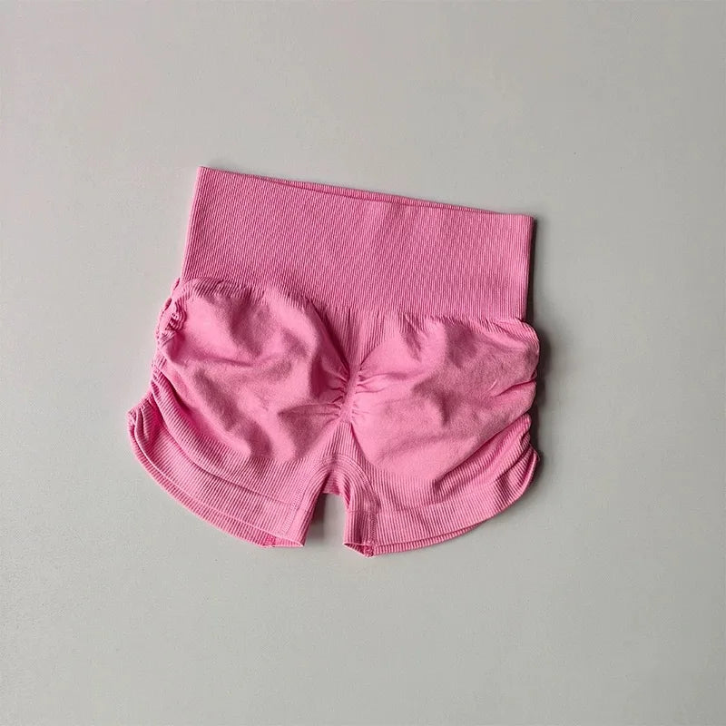 High Waist Women's Yoga Fitness Shorts Tight Fit Abdominal Slimming Lifted Buttocks Three Part Pants Exercise Clothing