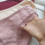 3Pcs/Set Women Lace Briefs Female Underpants Solid Color Pantys M-XL Soft Underwear Sexy Lingerie Intimates Cotton Panties