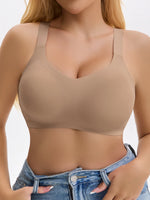 Women Solid Color Wire-Free High Comfort Yoga Sports Bra, Seamless One-Piece Invisible Underwear, Y-Shaped Beauty Back Elastic