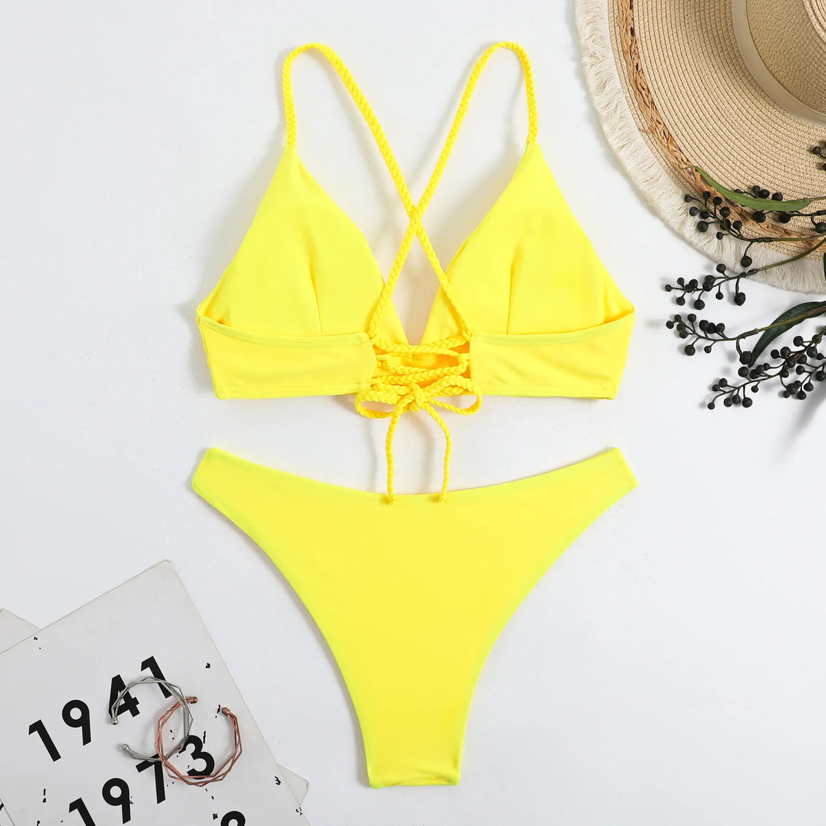 New Sexy White Bikinis Swimsuits Women Swimwear Beach Swimming Wear Bathing Suits Brazilian Thong Bikini Set Pool Bather 2024