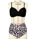 Push Up Bikini Leopard Swimsuit Women Sexy Solid Swimwear Female Floral Bathing Suit Ruched Beachwear XL High Waist Bikini 2026