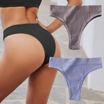 2PCS/Set Seamless Panties Women Sexy Low Waist Brazilian Pant Female Solid Color Breathable Underwear Lady Soft Intimat Lingerie