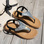 Clip Toe Bohemian Style Sandals for Women Fashion Sandals Woman 2026 New Flat with Non-Slip Beach Shoes