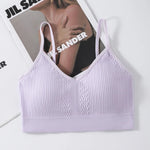Seamless Bras For Women Wire Free Padded Brassiere Sports Underwear Comfort Crop Top Solid Color Sexy Lingerie M-XL Intimates