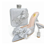 doershow beautiful Italian gold Shoes And Bag Sets For Evening Party With Stones Italian Leather Handbags Match Bags! HTG1-9