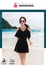 New Swimsuit for Women Soaking in Hot Springs, Concealing Flesh and Slimming, Conservative One-piece Skirt, Flat Angle Swimsuit