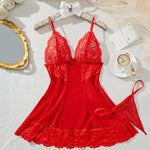 Ultra Sexy Women Hot Erotic Crotchless Lingerie Transparent Lace Dress Sleepwear Pajamas Set Sex Clothes lencería