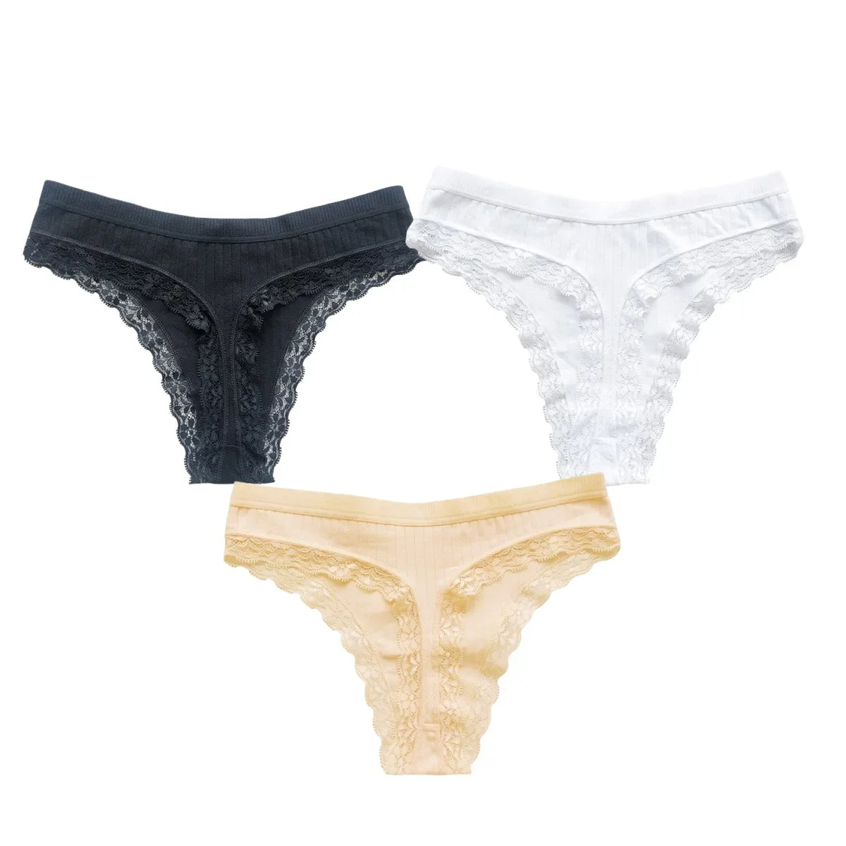 3Pcs/Set Cotton Panties Women G-string Female Underpants Sexy Lingerie Seamless Underwear Low Rise Panties M-XL Intimates