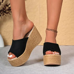 2026 New Summer Women's Sandals Peep-Toe Shoes Woman High-Heeled Platfroms Slides Women Casual Wedges for Women High Sandals