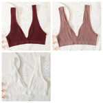 3pcs/lot Seamless Bra Push Up Bras For Women Deep V-neck Bralette Sexy Lingerie Female Low Back Sleep Underwear Unlined Crop Top