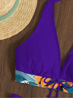 Halter Bikinis 2026 Women Printed Swimsuit Shorts High Waist Swimwear Female Bathers Swimming Bathing Suit Summer Beachwear