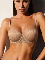 European and American sexy lingerie, corrugated bra, underwear that supports side breasts, soft underwire, thin top and thick bottom, push-up bra