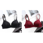 2Pcs/Set Padded Bras For Women Push Up Bra Underwear Non-wire Brassiere Sexy Lingerie Solid Color 3/4 Cup Comfort Intimates