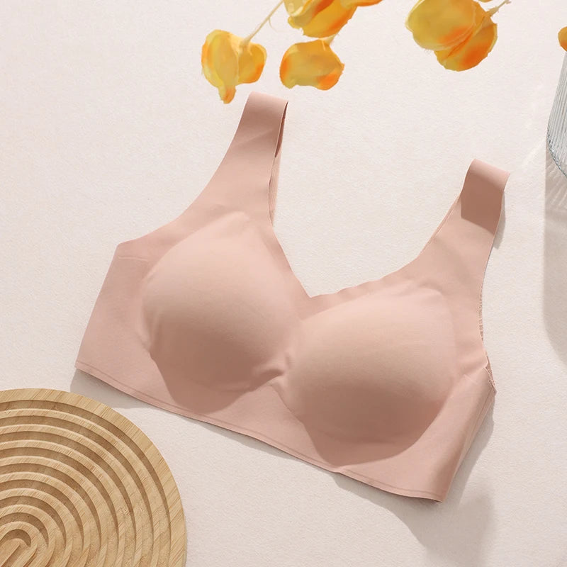 Women Large Bra Push Up Seamless upper Bralette Lace Wireless Autumn Winter Bras Plus Size Top Lingerie Underwear FW7046