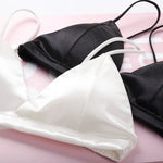 Tube Top For Women Ice Silk Sexy No Steel Ring Bra Breathable One Piece With Open Back Thin Straps Summer Female's Underwear