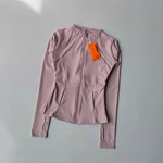 Women's Slim Fit Quick Dry Yoga Fitness Jacket Professional Running Sports Long Sleeve Top for Slimming Effect