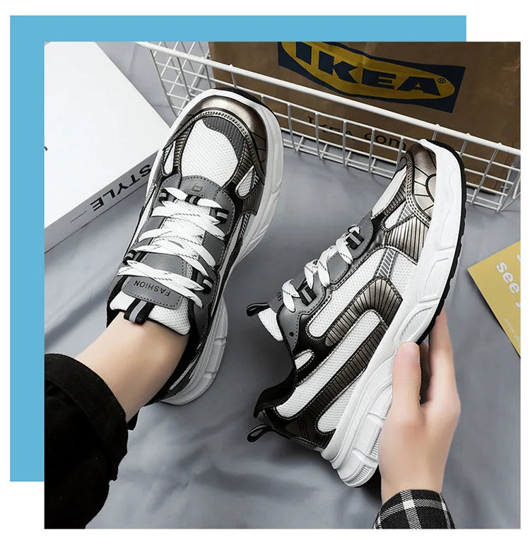 Sneakers Women TrendsPlatform Shoes Lightweight Outdoor Sports Shoes Breathable Running Shoes Lace Up Casual